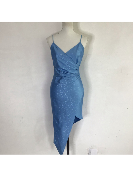 Honey and Rosi Dresses & Skirts - Honey and Rosi Women Elegant Blue Sparkle Asymmetrical Dress M